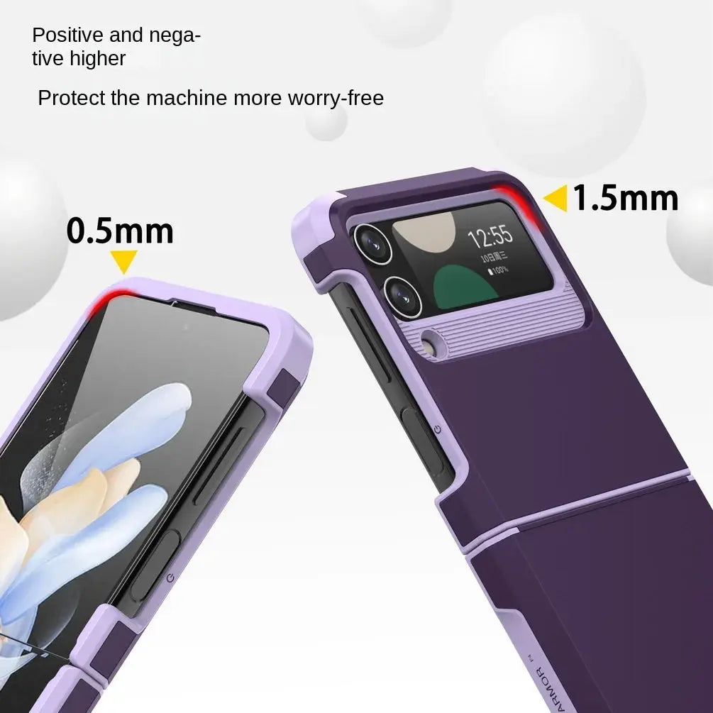 Armor Shockproof Protection Phone Case case For Samsung Z Flip 5 Flip5 Galaxy Z Flip 4 3 Dual Layer Heavy Duty Back Cover Pinnacle Luxuries