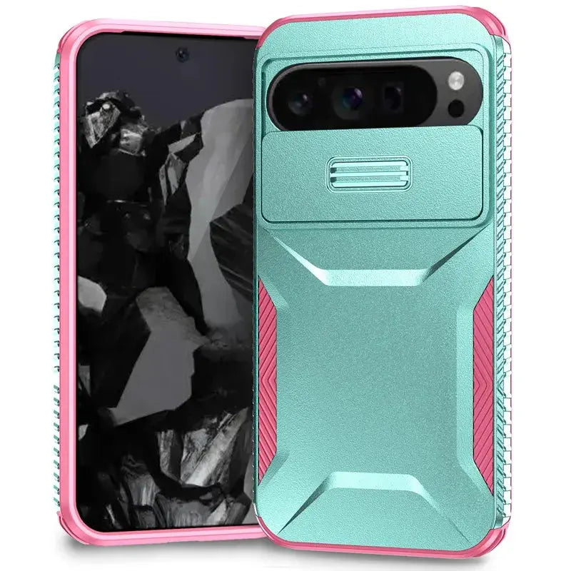 DefenderShield Military Grade Case for Google Pixel 9 Pro XL - Ultimate Protection with Camera Lens Slide Cover