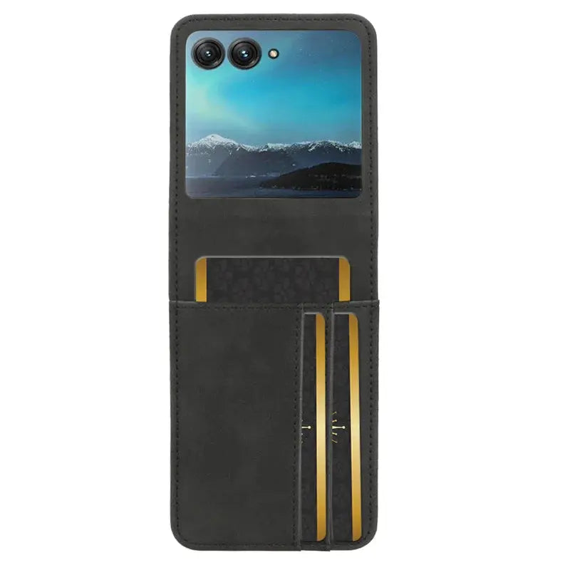 For Motorola Razr 40 Ultra Case Premium Leather Wallet Leather Flip Multi-card slot Cover For Moto Razr+ Plus 2023 Phone Case Pinnacle Luxuries