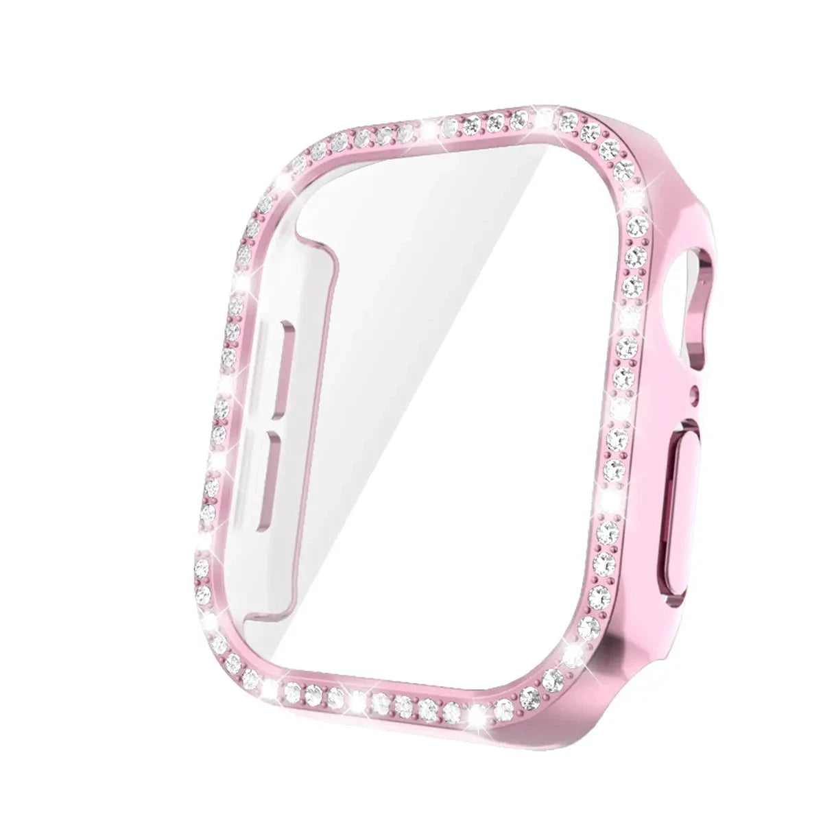 Glass+Diamond Cover For Apple Watch Case 46mm 42mm Bling Bumper Protector for iWatch series 10 46 42 mm WatchCase Pinnacle Luxuries