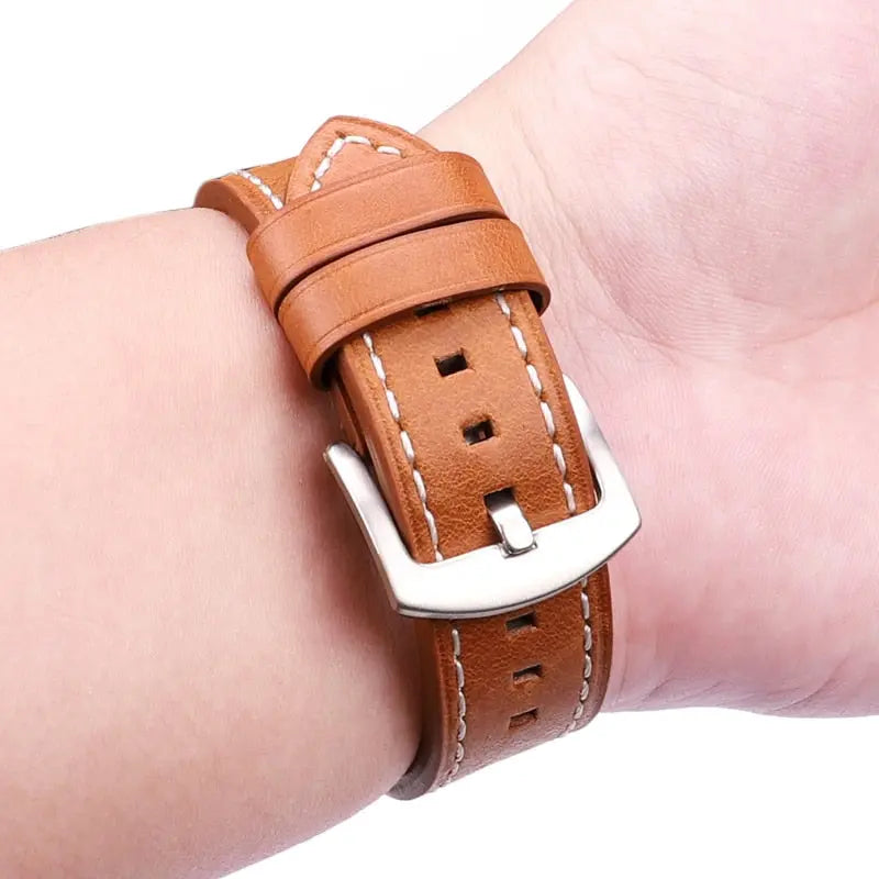 PL Genuine Cowhide Hand Stitched Leather Watch Band 18mm 20mm 22mm 24mm Pinnacle Luxuries