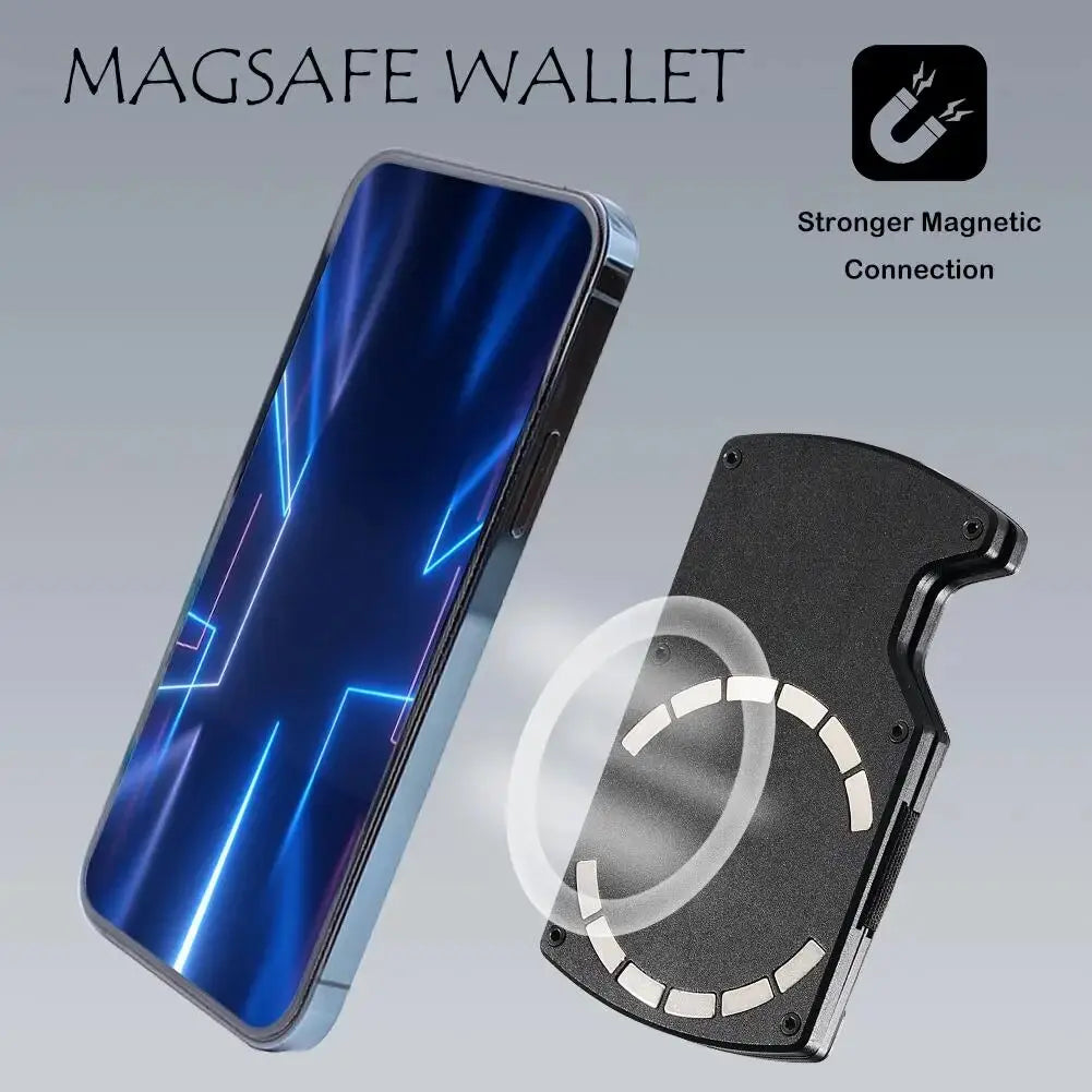 Magnetic Carbon Fiber Phone Card Holder Credit Card Wallet For Magsafe Airtag Phone Finger Holder Blocking Card For Iphone Pinnacle Luxuries