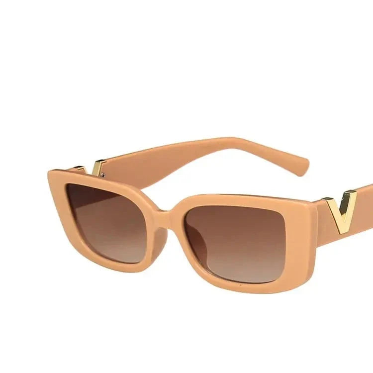 RetroGlow Designer Women's Rectangle Sunglasses