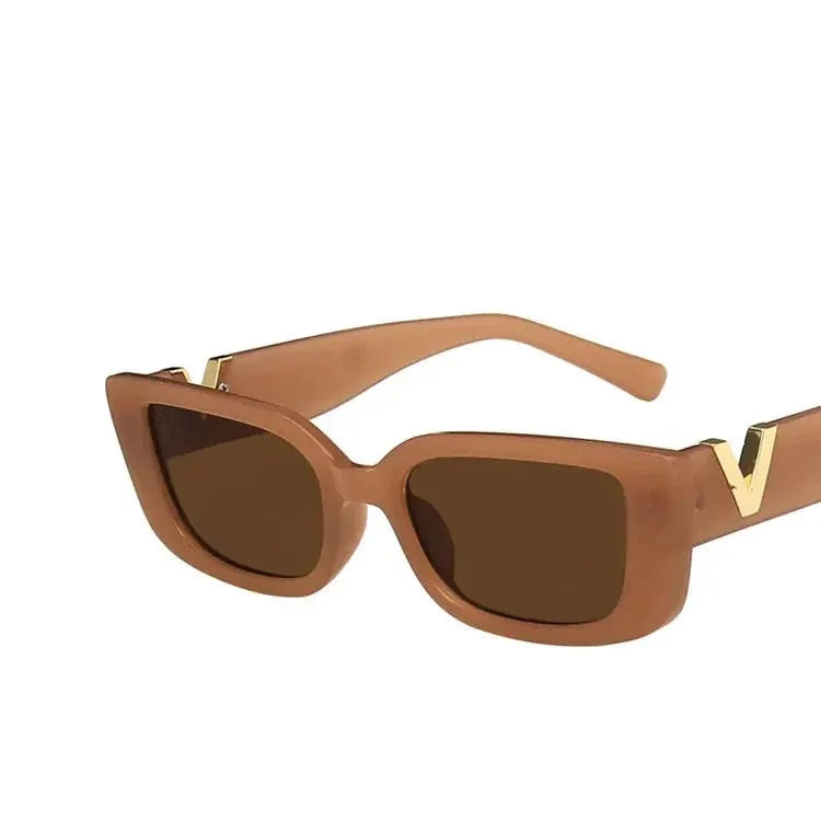 RetroGlow Designer Women's Rectangle Sunglasses