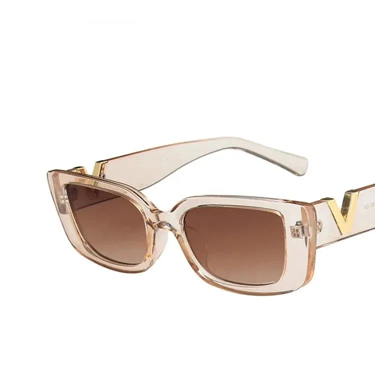 RetroGlow Designer Women's Rectangle Sunglasses