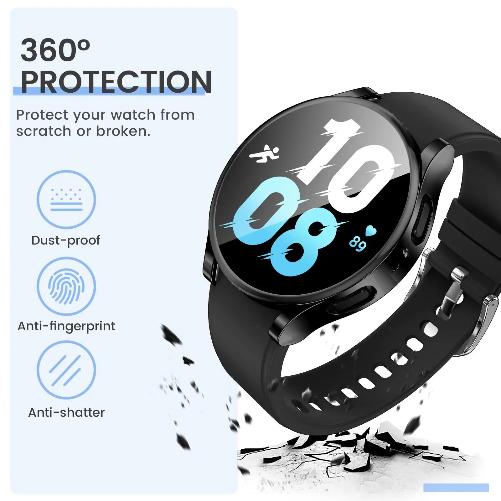 GalaxyGuardian Elite+ Ultimate Waterproof Screen Protector Case for Samsung Galaxy Watch 6 Pinnacle Luxuries