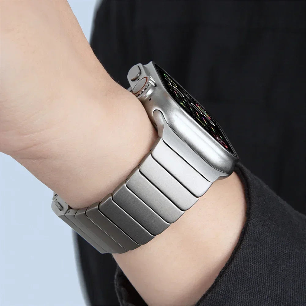 Titanium Elite Link Band for Apple Watch Ultra & Series 9 - Magnetic Closure