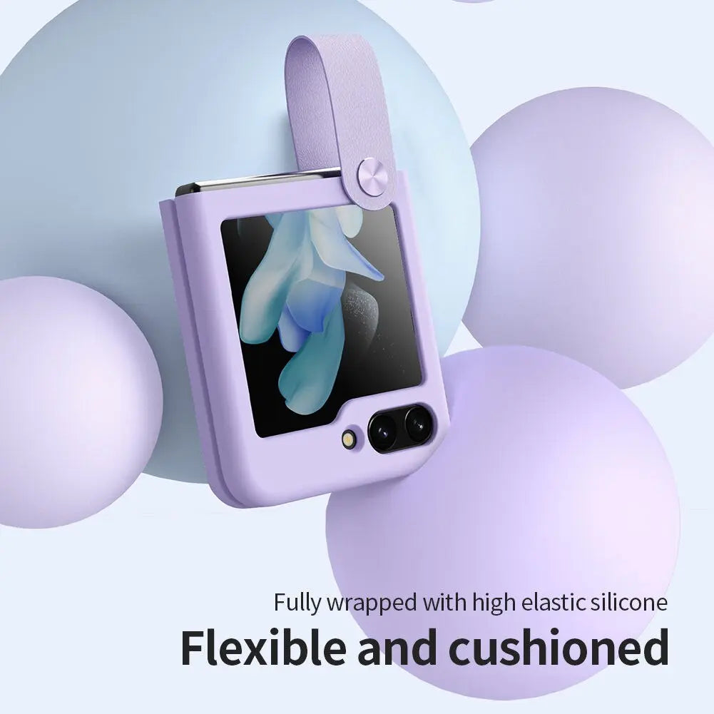 SleekLoop Liquid Matte Silicone Phone Case for Samsung Galaxy Z Flip 5 Pinnacle Luxuries