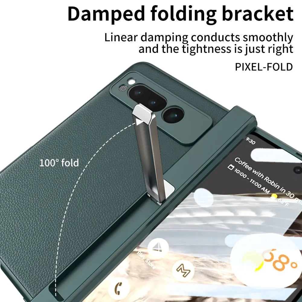 FlexKick ProShield Leather Case For Pixel Fold Phone Pinnacle Luxuries