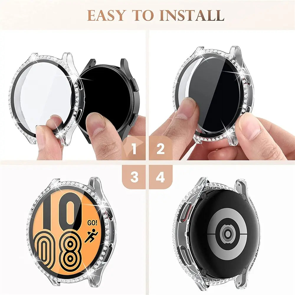 GalaxyGuardian Elite+ Ultimate Bling Screen Protector Case for Samsung Galaxy Watch 6 Pinnacle Luxuries