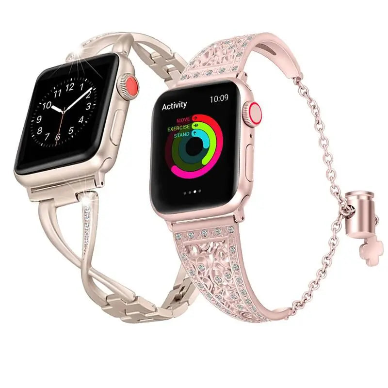 Womens Crystal Collection Pair Of Bands For Apple Watch - Pinnacle Luxuries
