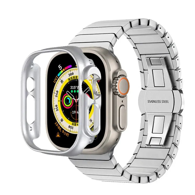 Pinnacle Armor Bumper Case Stainless Steel Band For Apple Watch - Pinnacle Luxuries