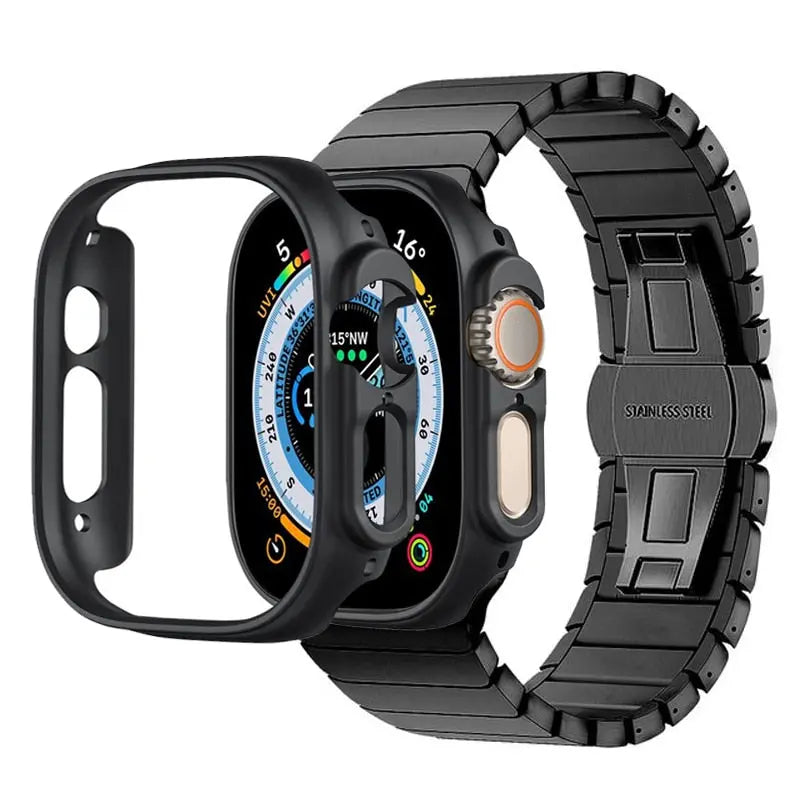 Pinnacle Armor Bumper Case Stainless Steel Band For Apple Watch - Pinnacle Luxuries