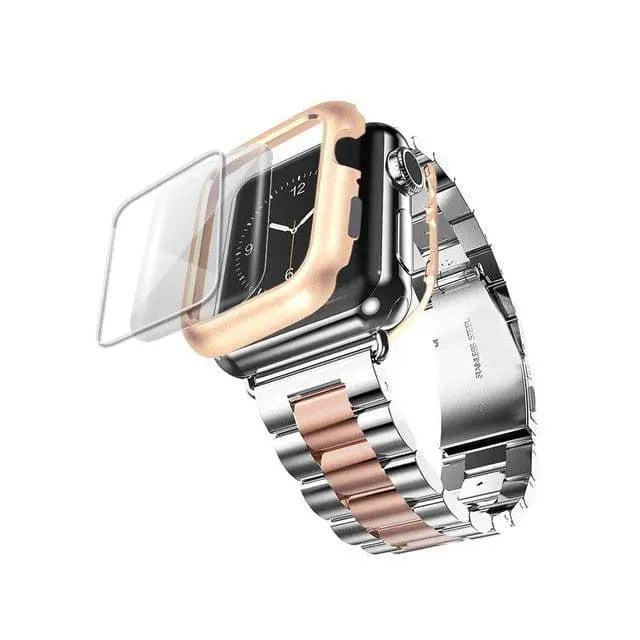 Premium Luxury Stainless Steel Apple Watch SE Series 6 Band Case - Pinnacle Luxuries