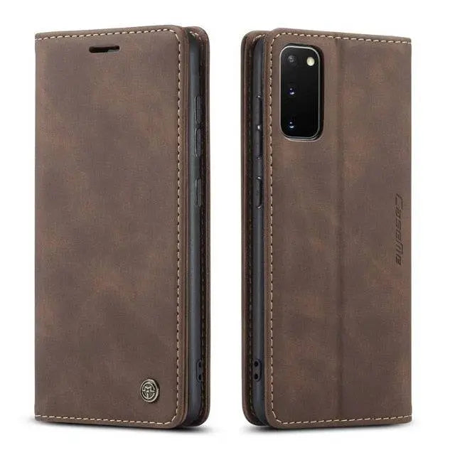 Leather Premium Wallet Phone Case For Samsung Galaxy Phone S20 S20 Plus S20 Ultra S10 S10 Plus - Pinnacle Luxuries