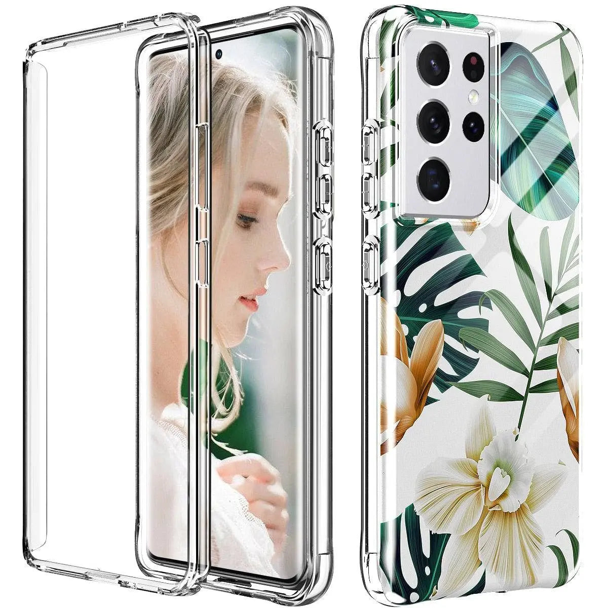 Floral Phone Case For Samsung Galaxy S21/S21 Plus/S21 Ultra 5G - Pinnacle Luxuries