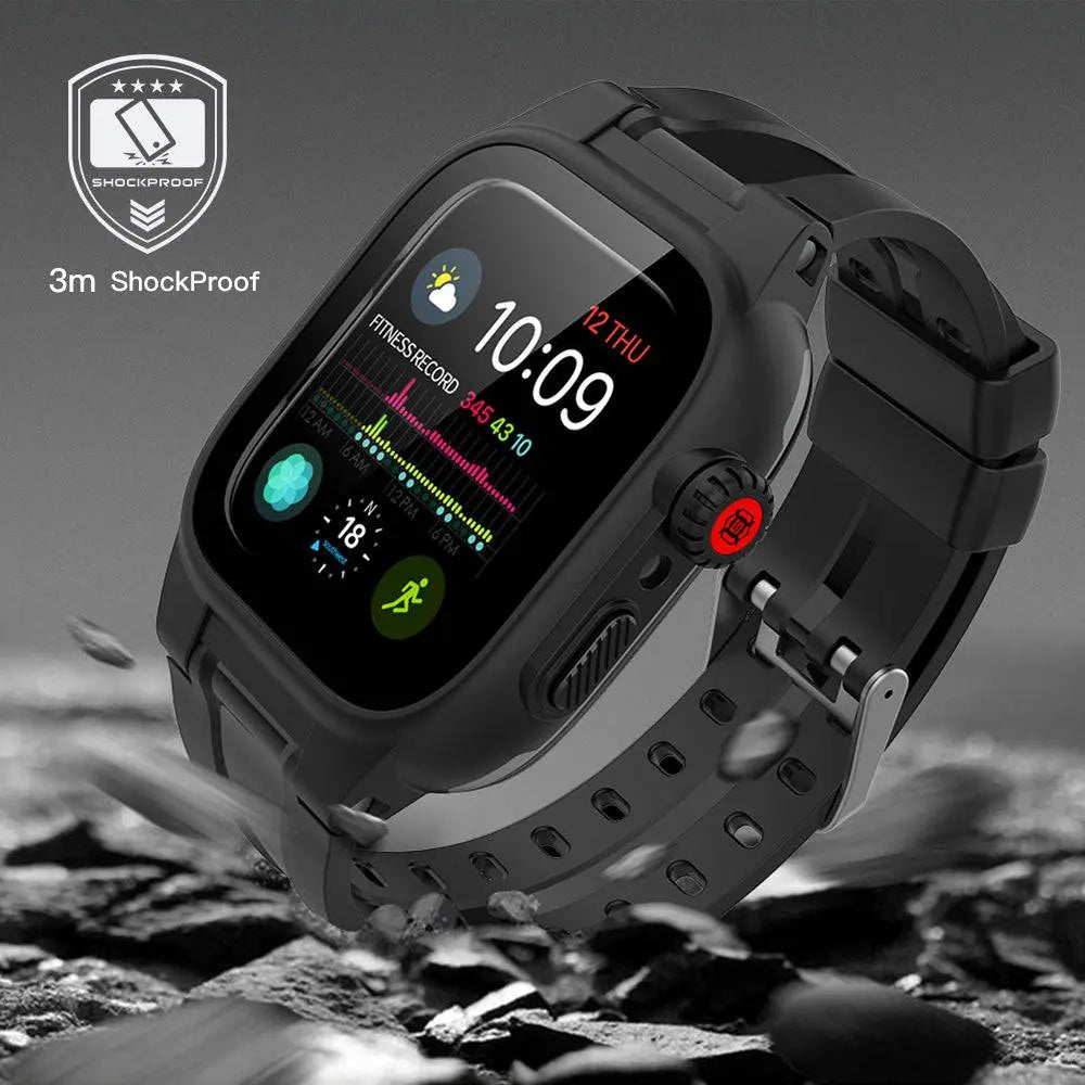 Premium Waterproof Band Case Combo For Apple Watch Series 6 5 4/SE - Pinnacle Luxuries